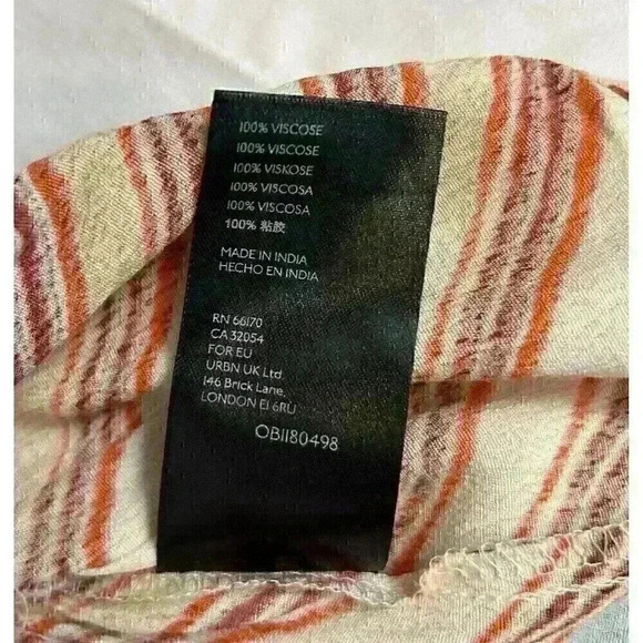 Urban Outfitters Womens Size XS Striped Mini Sun Dress Ruffled Hem 100% Viscose - Picture 8 of 13